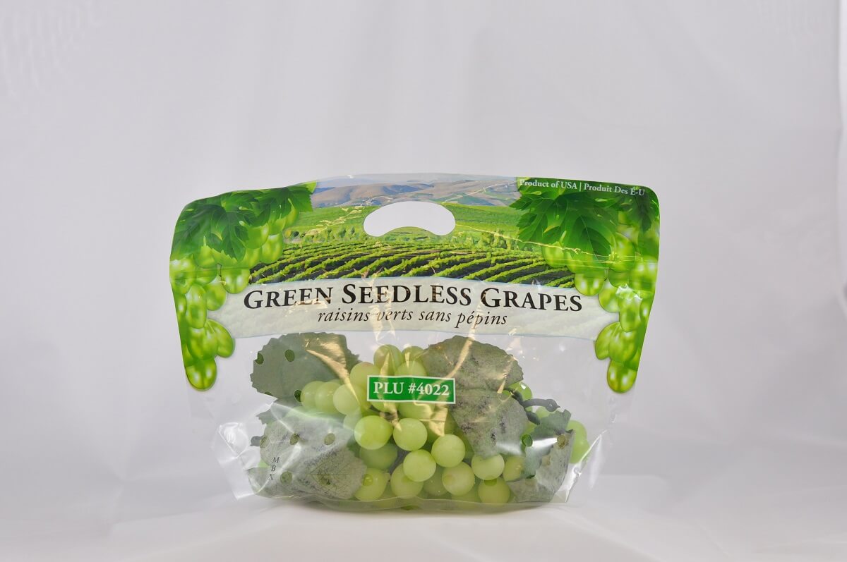 Featured image for “Green Laminated Stock Pouch Grape Bag”