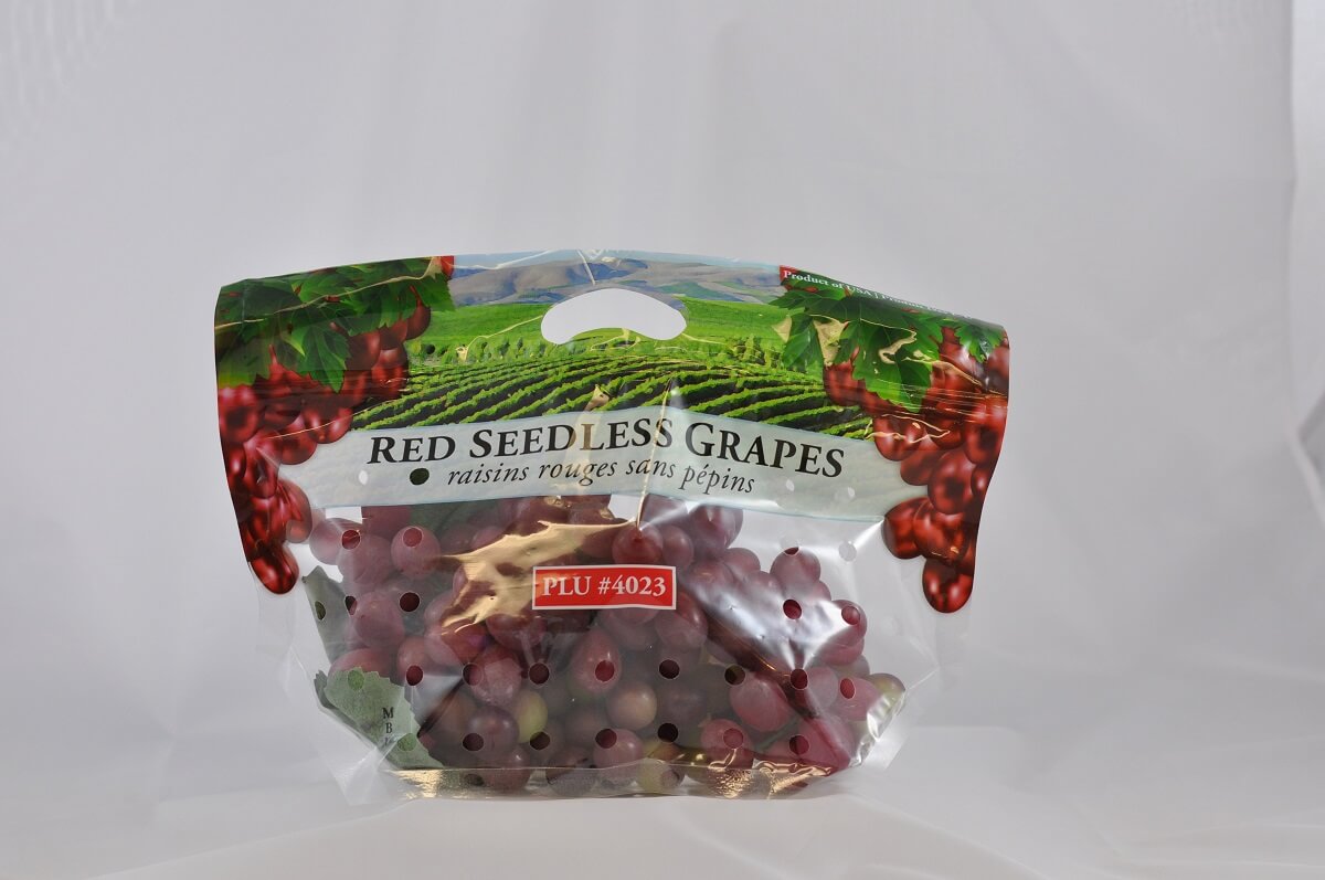 Featured image for “Red Laminated Pouch Stock Print Grape Bag”